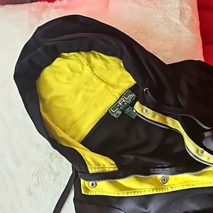 Lauren Ralph Lauren Neon Yellow Black Hoodie Excellent Condition